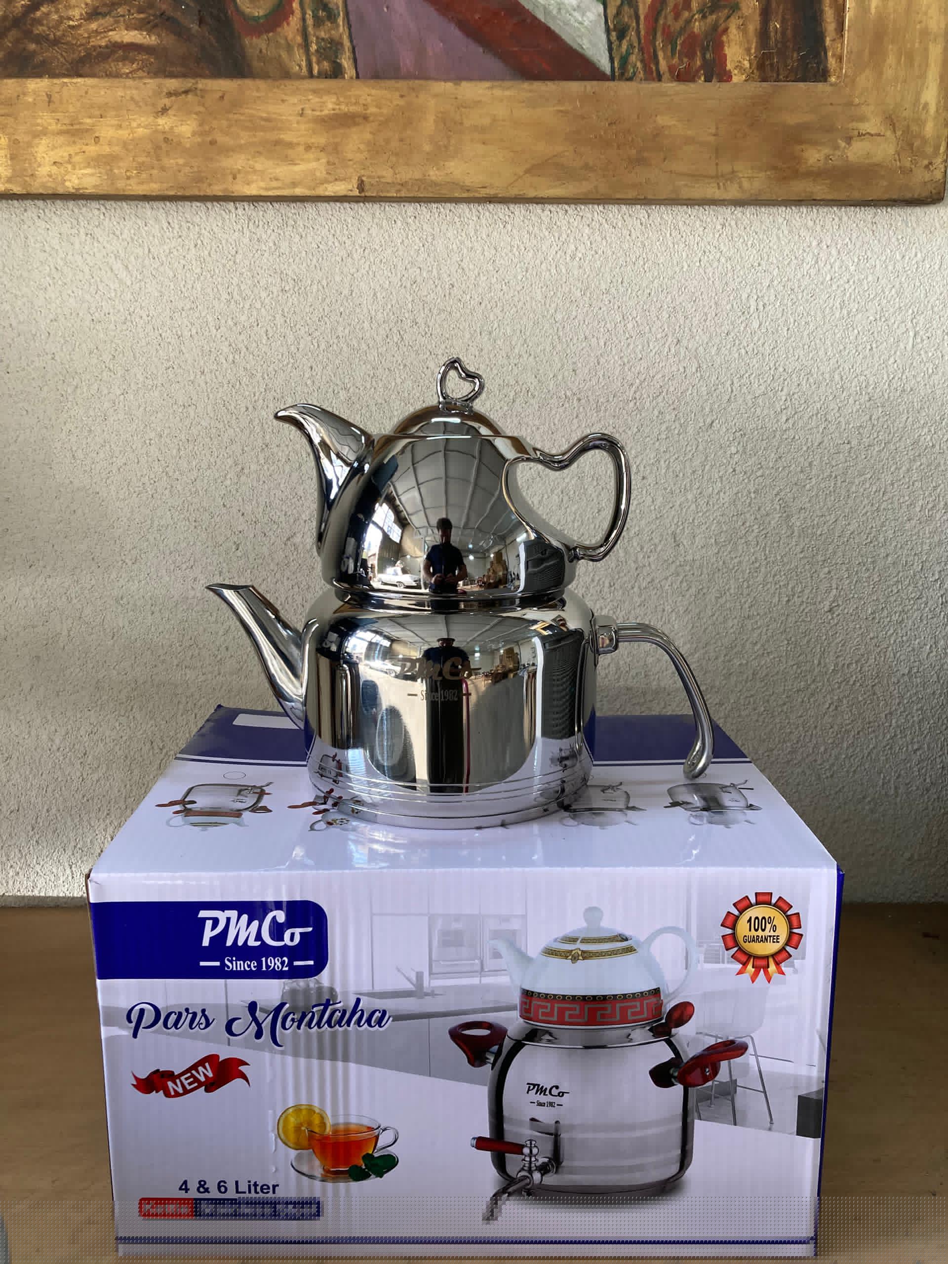 کتری استیل ۳لیتری  قوری چینی